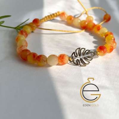 دستبند برگ پاییزی طلا