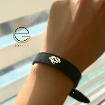 دستبند طرح قلب داخل قلب ریز