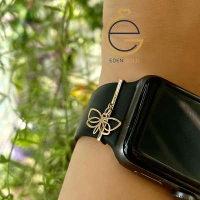 اویز اپل واچ با سنجاقک طلا