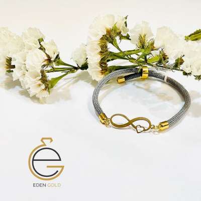 دستبند طلا بینهایت و قلب