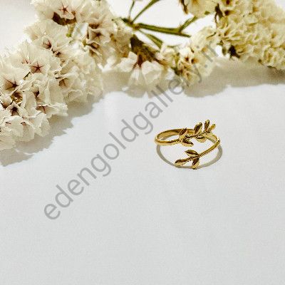 انگشتر طلا طرح برگ زیتون