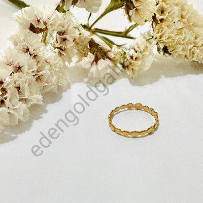 انگشتر طلا دایره با فاصله