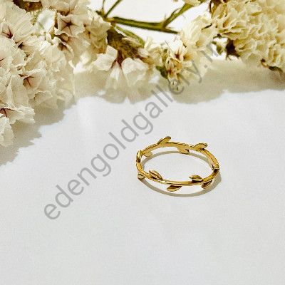 انگشتر طلا طرح حلقه ای زیتون