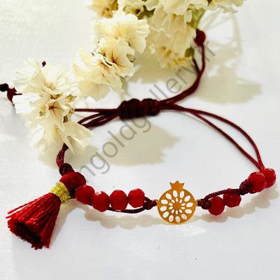 دستبند انار با طرح دانه انار