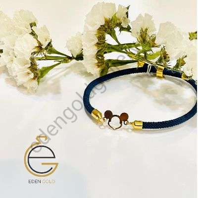 دستبند طلا بچگانه میکی با گوش پر