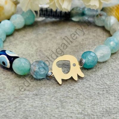 دستبند طرح فیل و قلب