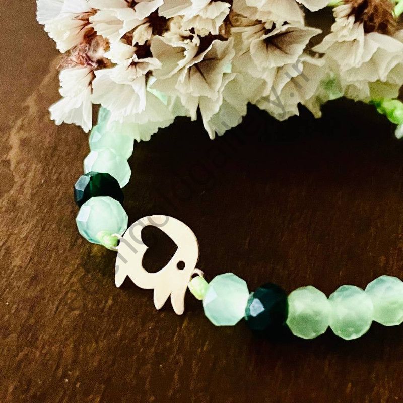 دستبند طرح فیل و قلب