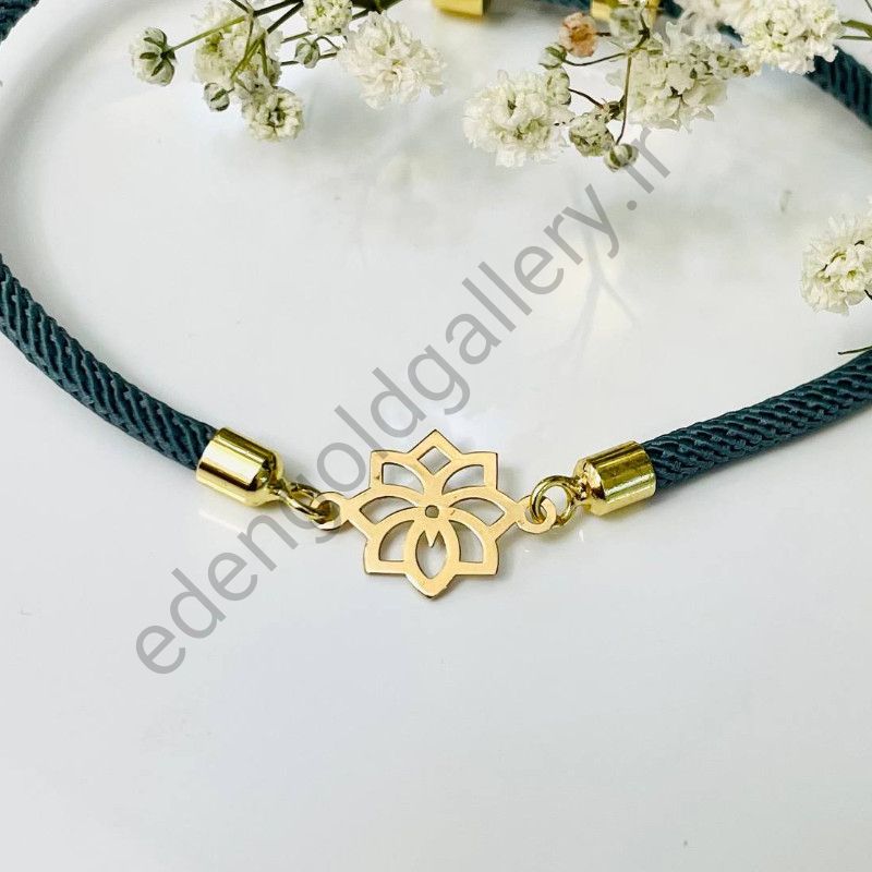 دستبند طلا طرح گل