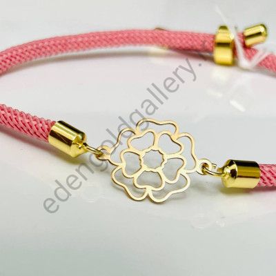 دستبند طلا طرح گل