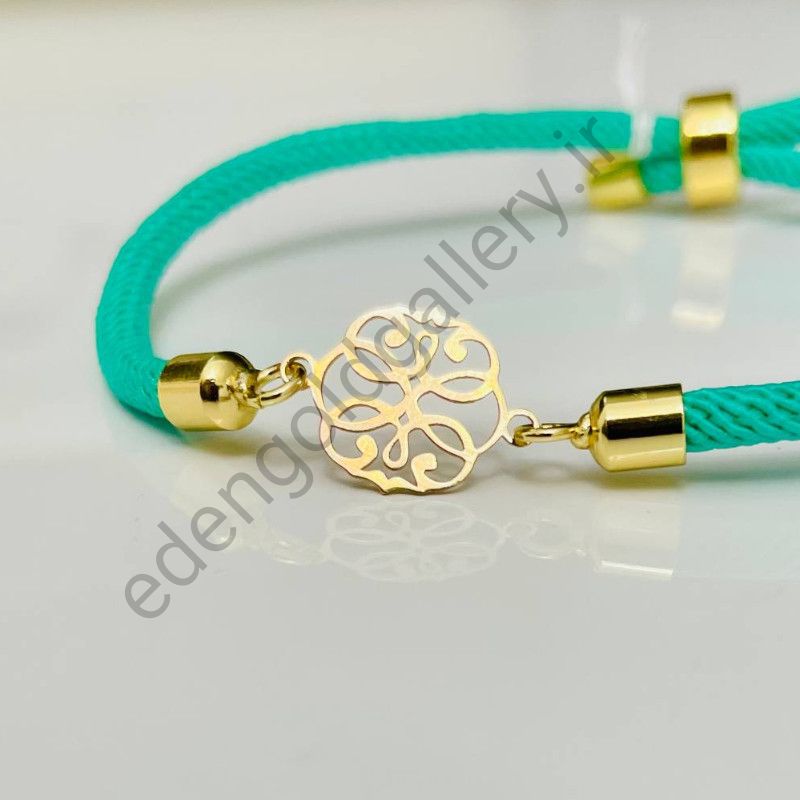 دستبند طلا طرح دار