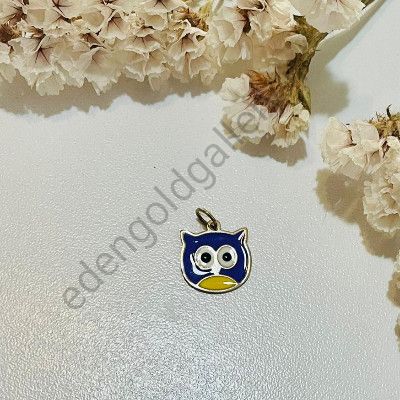 پلاک طرح جغد میناکاری