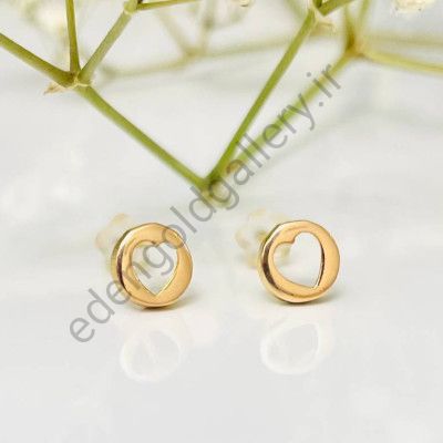 گوشواره طرح دایره و قلب