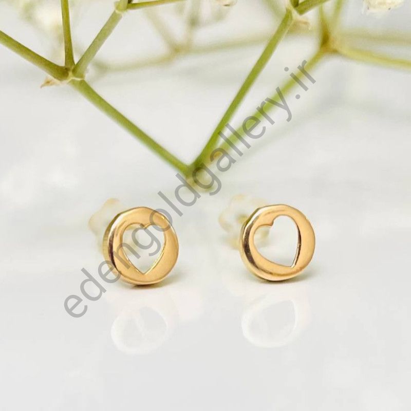 گوشواره طرح دایره و قلب