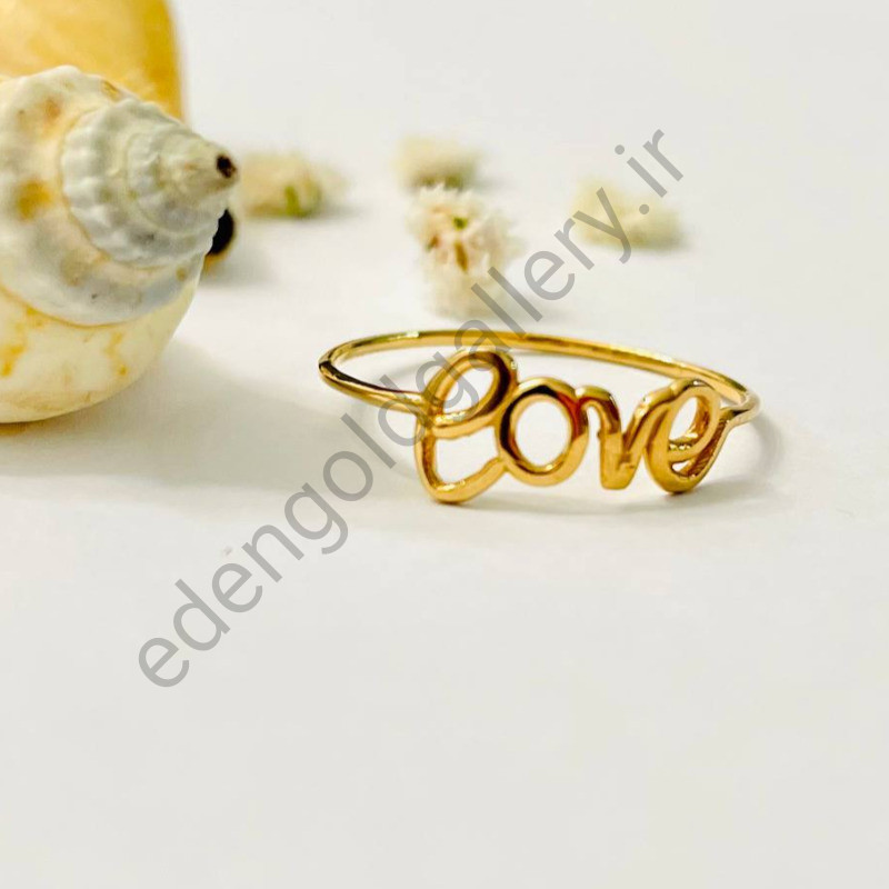 انگشتر طلا طرح love