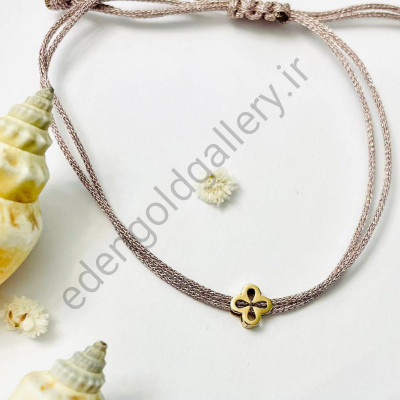دستبند طلا گل 4 پر