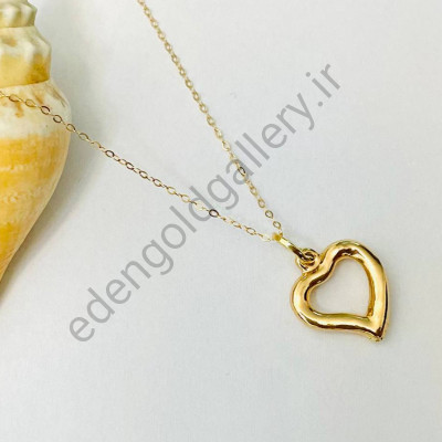 پلاک طلا طرح قلب