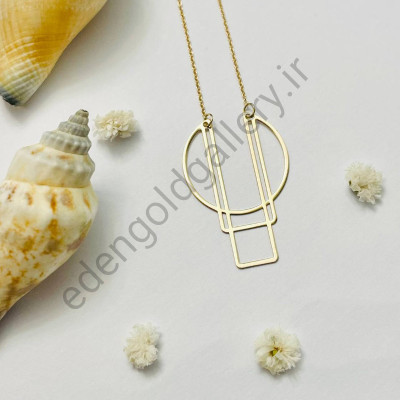 گردنبند مینیمال طلا هندسی کد 571