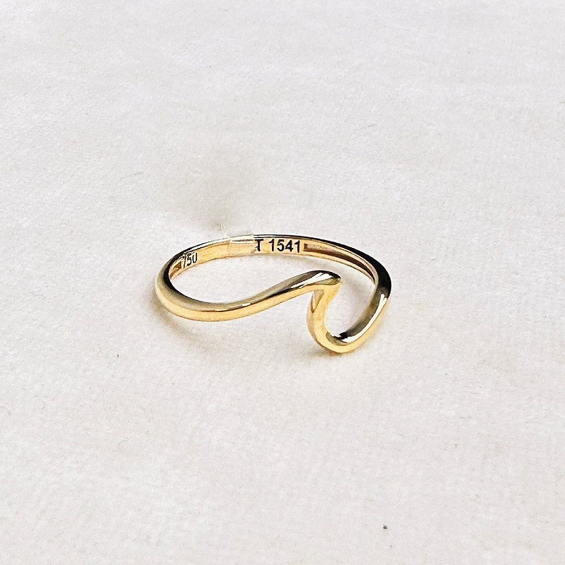 انگشتر طلا تک موج کد 989