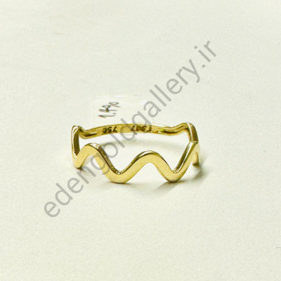 انگشتر طلا طرح موج کد936