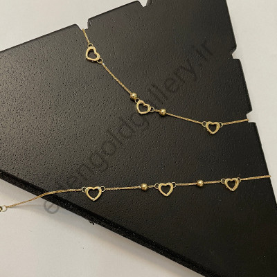 دستبند طلا 3 قلب