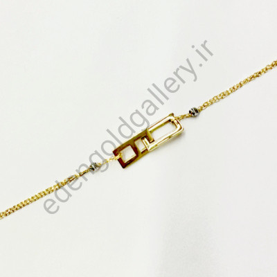 دستبند طلا ۲ گوی فانتزی کد 940