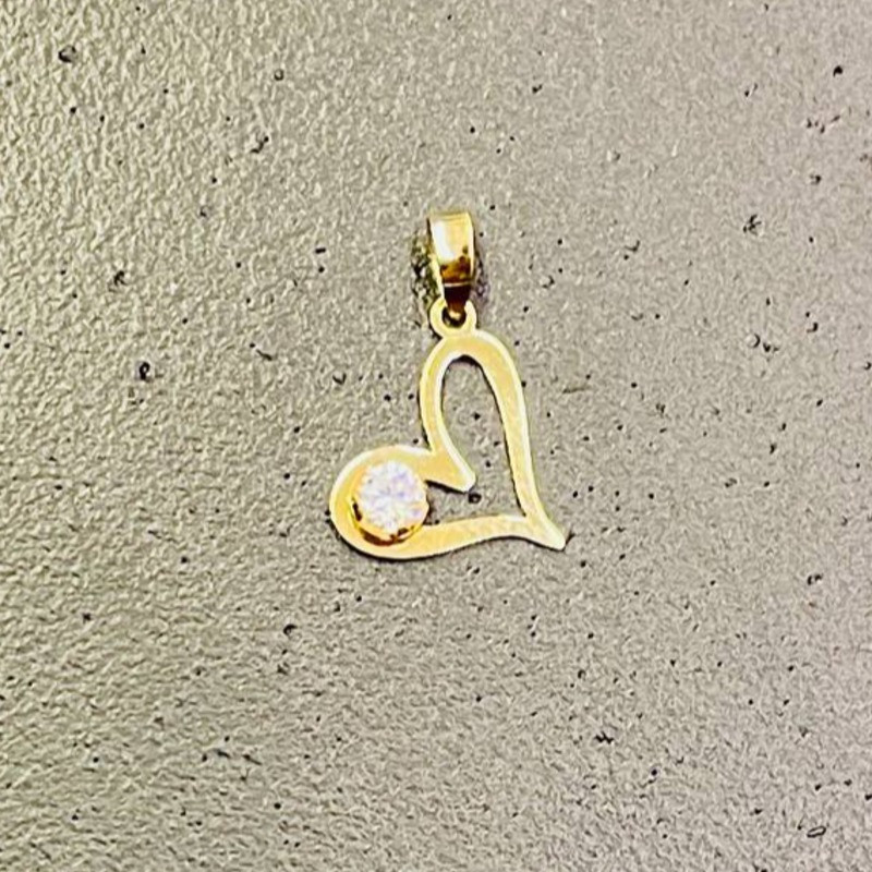 پلاک طلا طرح قلب