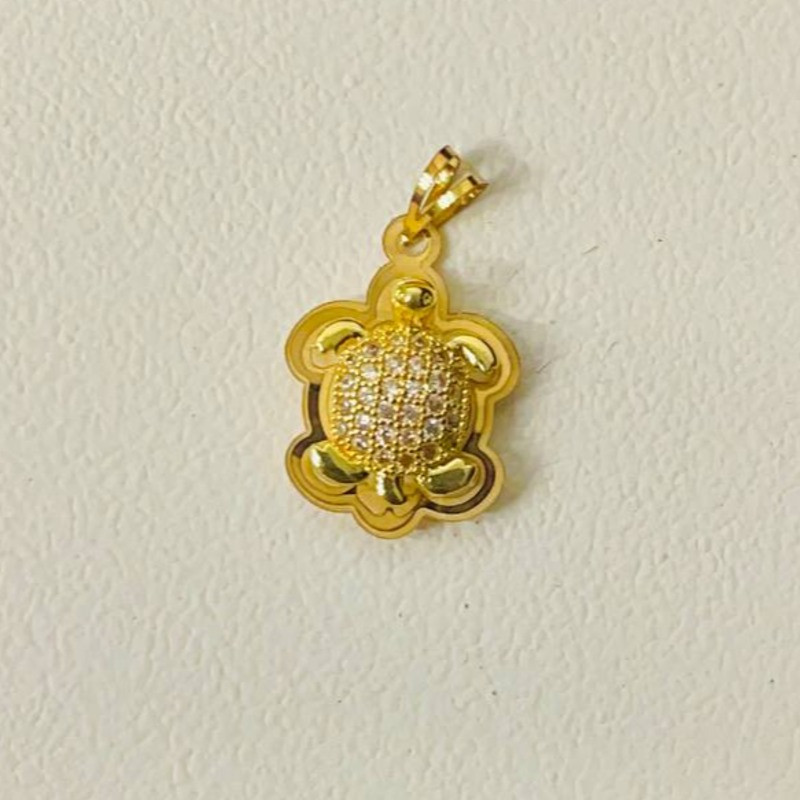 پلاک طلا طرح لاکپشت