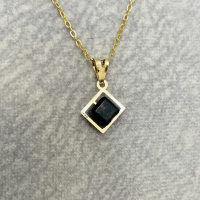 گردنبند طلا سواروسکی مشکی کد 449