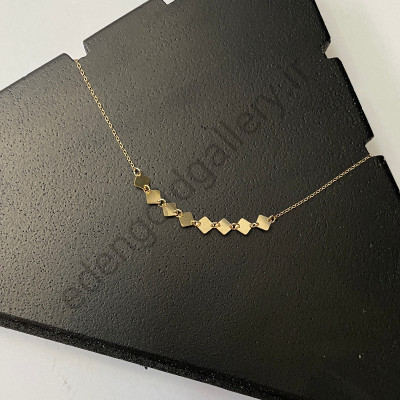 گردنبند طلا متصل لوزی