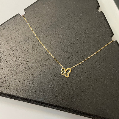گردنبند طلا متصل پروانه