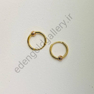 گوشوار طلا بچه دایره وگوی