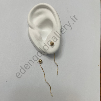 گوشواره طلا آویزی توپی