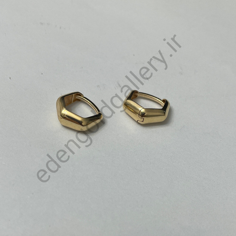 گوشواره طلا روکو چند ضلعی