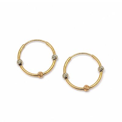 گوشواره حلقه ای گوی دار 1200