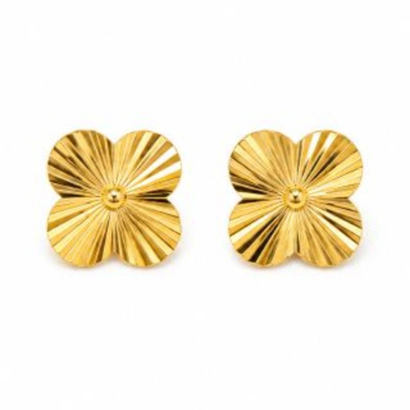 گوشواره ونکلیف میخی تراش خورده 1406